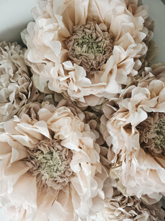 Giant Dusty Blush Paper Flowers