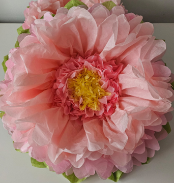 Giant Pink Paper Flowers